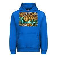 Cobalt thankful pumpkin Urban Hoodie - RanaPortraitStore