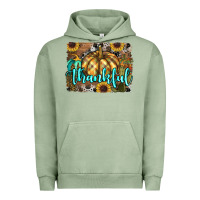 Pigment Oil Green thankful pumpkin Urban Hoodie - RanaPortraitStore