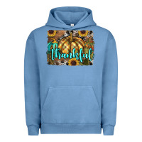 Pigment Pebble Blue thankful pumpkin Urban Hoodie - RanaPortraitStore