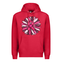 Cardinal breast awareness cancer pink sunflower Premium Hoodie - RanaPortraitStore