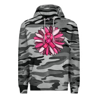 Slate Camo breast awareness cancer pink sunflower Premium Hoodie - RanaPortraitStore