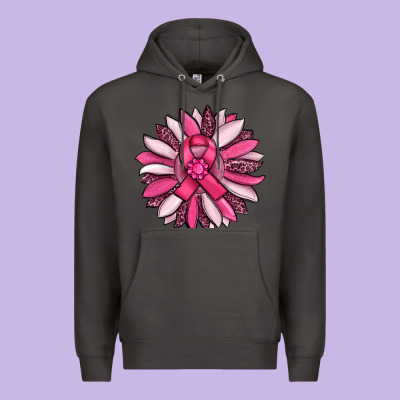 Breast Awareness Cancer Pink Sunflower Premium Hoodie Designed By Ranaportraitstore
