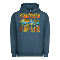 Pigment Midnight Navy farm fresh pumpkins Urban Hoodie - Zillion Design Studio