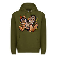 Army Green melanin hearts Premium Hoodie - Zillion Design Studio