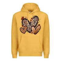 Mustard melanin hearts Premium Hoodie - Zillion Design Studio