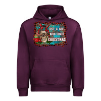 Mauve Wine just a girl who loves christmas Urban Hoodie - RanaPortraitStore