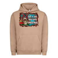 Pigment Burro just a girl who loves christmas Urban Hoodie - RanaPortraitStore
