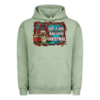 Pigment Oil Green just a girl who loves christmas Urban Hoodie - RanaPortraitStore