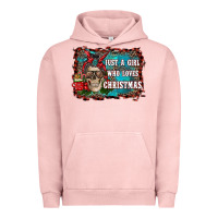 Pigment Salmon just a girl who loves christmas Urban Hoodie - RanaPortraitStore