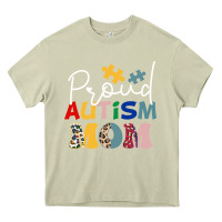 Mossy Proud Autism Mom Leopard Pattern Design Autism Awa Heavy Core Tee - CowhideDigitalArt
