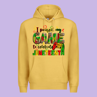 I Paused My Game To Celebrate Juneteenth Premium Hoodie Designed By Zillion Design Studio