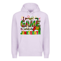 Lilac i paused my game to celebrate juneteenth Premium Hoodie - Zillion Design Studio