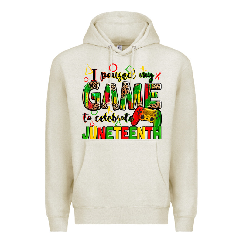 I Paused My Game To Celebrate Juneteenth Premium Hoodie by Zillion Design Studio | Teevron