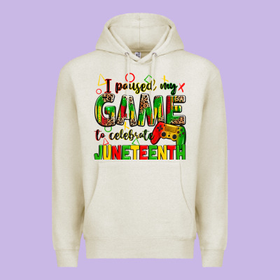 I Paused My Game To Celebrate Juneteenth Premium Hoodie Designed By Zillion Design Studio