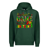Sports Green i paused my game to celebrate juneteenth Premium Hoodie - Zillion Design Studio