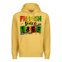 Antique Gold free ish since 1865 Premium Hoodie - Zillion Design Studio