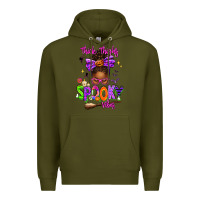 Army Green Thick Thighs Spooky Vibes Premium Hoodie - texasbilliewilder