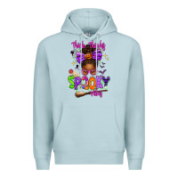 Blue Mist Thick Thighs Spooky Vibes Premium Hoodie - texasbilliewilder