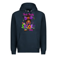 Navy Thick Thighs Spooky Vibes Premium Hoodie - texasbilliewilder