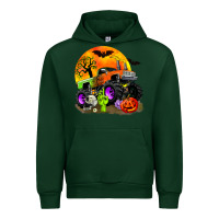 Forest Green halloween monster truck Urban Hoodie - Zillion Design Studio