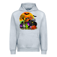Heather Grey halloween monster truck Urban Hoodie - Zillion Design Studio