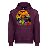 Mauve Wine halloween monster truck Urban Hoodie - Zillion Design Studio