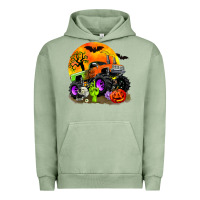 Pigment Oil Green halloween monster truck Urban Hoodie - Zillion Design Studio