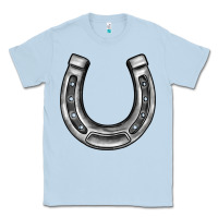 Dusty Blue horseshoe Classic Tee - BarkalooDesign