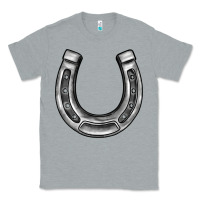 Heather Grey horseshoe Classic Tee - BarkalooDesign