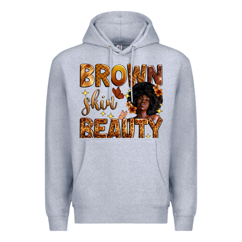 Brown Skin Beauty Premium Hoodie by Zillion Design Studio | Teevron