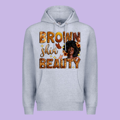 Brown Skin Beauty Premium Hoodie Designed By Zillion Design Studio
