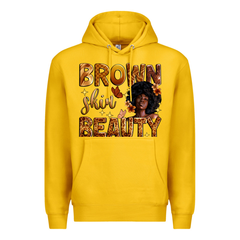 Brown Skin Beauty Premium Hoodie by Zillion Design Studio | Teevron