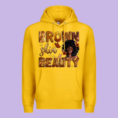 Brown Skin Beauty Premium Hoodie Designed By Zillion Design Studio