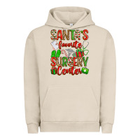 Pigment French Oak Santa's Favorite Surgery Center png sublimation de Urban Hoodie - texasbilliewilder