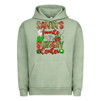 Pigment Oil Green Santa's Favorite Surgery Center png sublimation de Urban Hoodie - texasbilliewilder