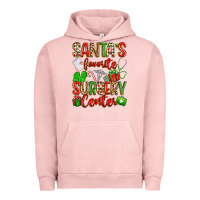 Pigment Salmon Santa's Favorite Surgery Center png sublimation de Urban Hoodie - texasbilliewilder