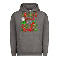 Pigment Tornado Santa's Favorite Surgery Center png sublimation de Urban Hoodie - texasbilliewilder