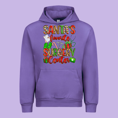 Santa's Favorite Surgery Center Png Sublimation De Urban Hoodie Designed By Texasbilliewilder