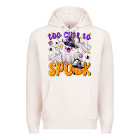 Pale Pink Too Cute To Spook Premium Hoodie - texasbilliewilder