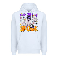 White Too Cute To Spook Premium Hoodie - texasbilliewilder