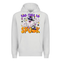 Dove Grey Too Cute To Spook Premium Hoodie - texasbilliewilder