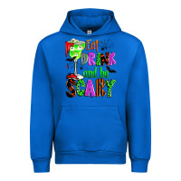 Cobalt eat drink and be scary Urban Hoodie - Zillion Design Studio