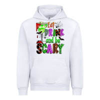 White eat drink and be scary Urban Hoodie - Zillion Design Studio