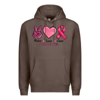 Coffee breast cancer peace love cure Premium Hoodie - RanaPortraitStore