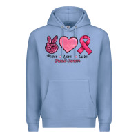 Colony Blue breast cancer peace love cure Premium Hoodie - RanaPortraitStore