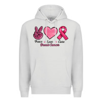 Dove Grey breast cancer peace love cure Premium Hoodie - RanaPortraitStore
