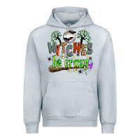 Heather Grey witches be crazy Urban Hoodie - Zillion Design Studio
