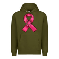 Army Green breast cancer awareness ribbon Premium Hoodie - RanaPortraitStore