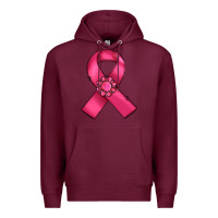 Burgundy breast cancer awareness ribbon Premium Hoodie - RanaPortraitStore