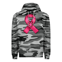 Slate Camo breast cancer awareness ribbon Premium Hoodie - RanaPortraitStore